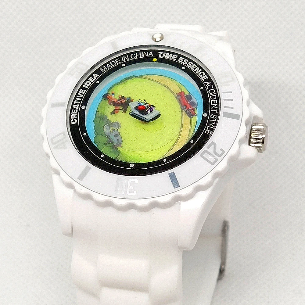 Happy Planet Running monkey Quartz Watch originality design Comic characters