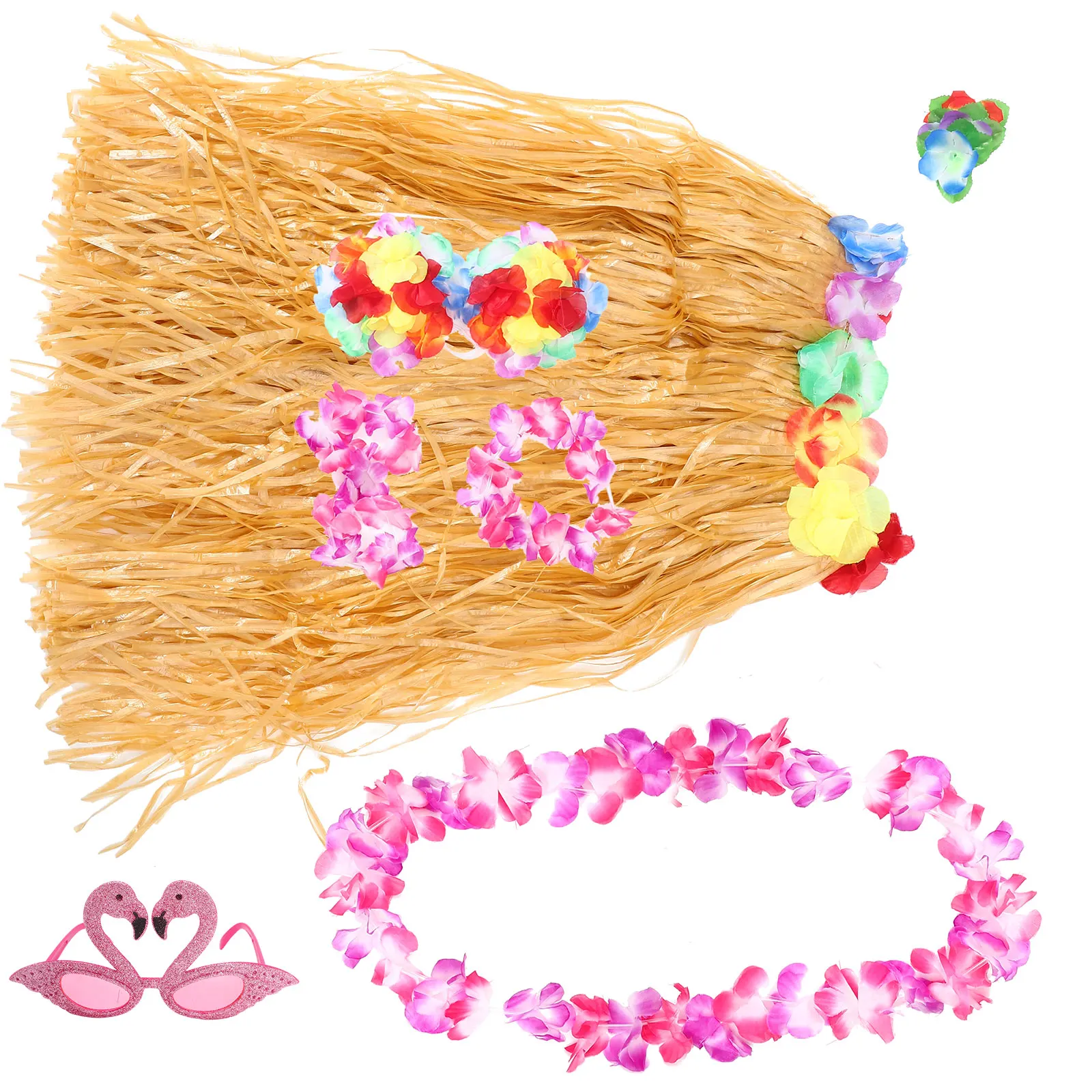 

Hawaiian Party Ornament Photo Dress-up Placemat Props Supplies Purple Favors Banquet