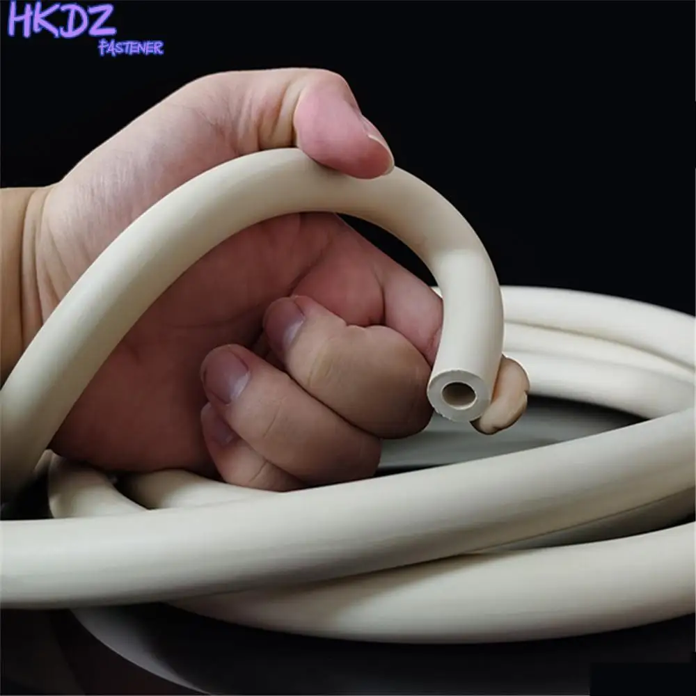 Flexible Nontoxic Tube Vacuum Rubber Tube High Temperature/Wear/Oil Resistance White Silicone Rubber Hose ID 1.5-25mm