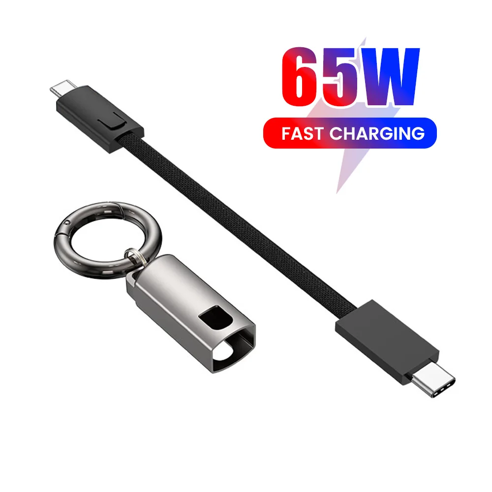 Olaf 65 واط نوع C كابل PD شحن سريع المحمولة USB C كابل شاحن الهاتف سلك آيفون 15 شاومي هواوي USB C كابل بيانات