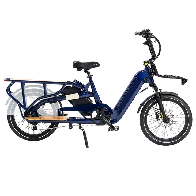 US in  Dual Removable Lithium Battery Optional Seat Basket Ebike Bicycle 250W-750W Powerful Motor Electric Cargo Bike image 3