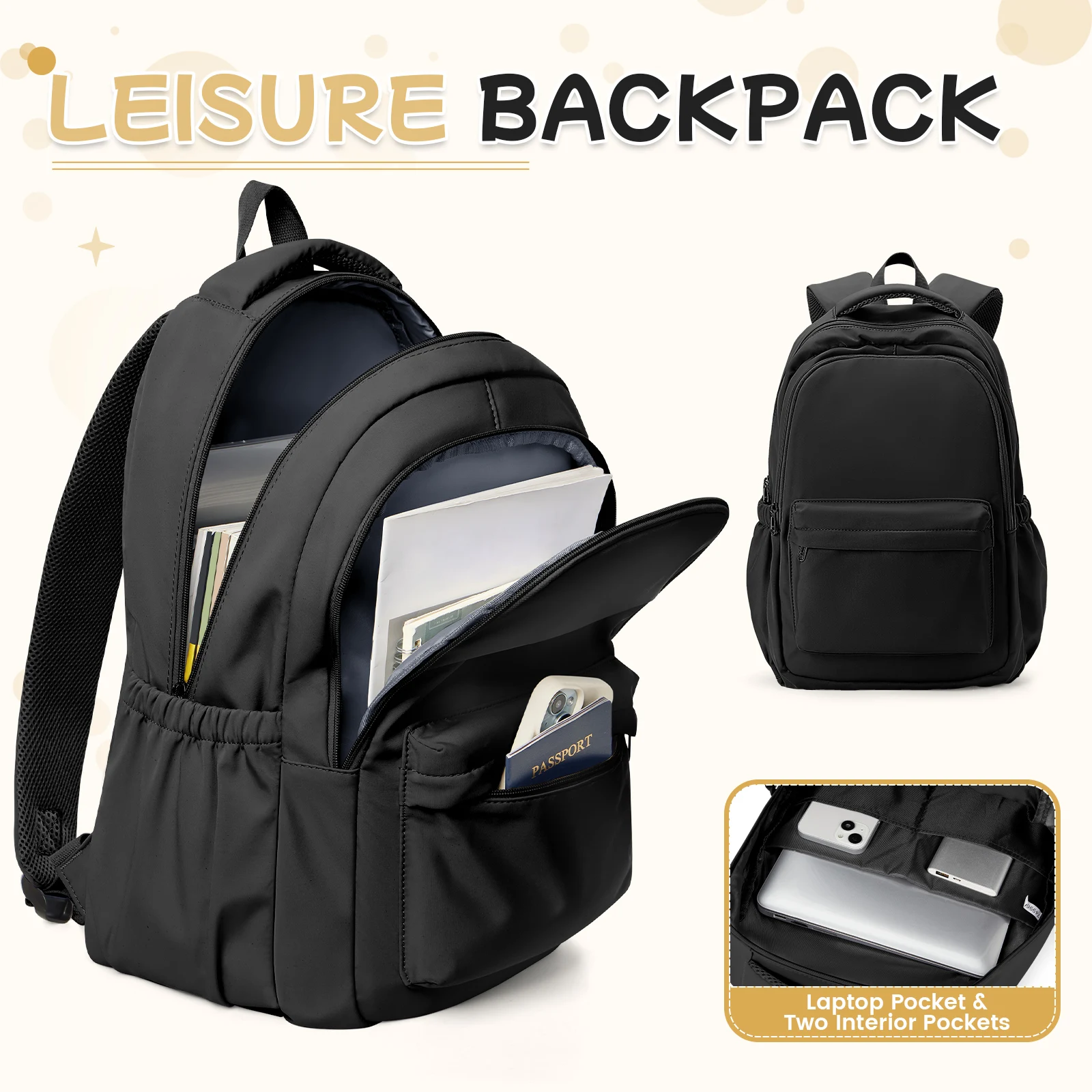 

Multi-Pocket Design Durable for School Teenage Book Bag Large Capacity Students Girls Boys School Bag Travel Backpack For Women