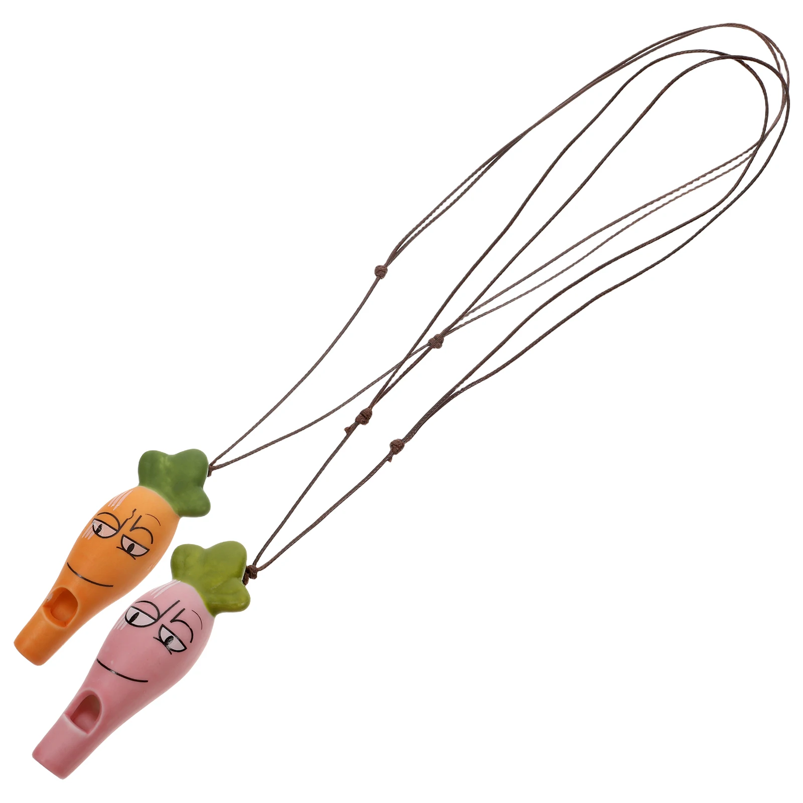 

2Pcs Easter Carrot Shaped Whistle for Kids Party Favors Loud Sound Ceramic Safety Musical Instrument Easter Whistle