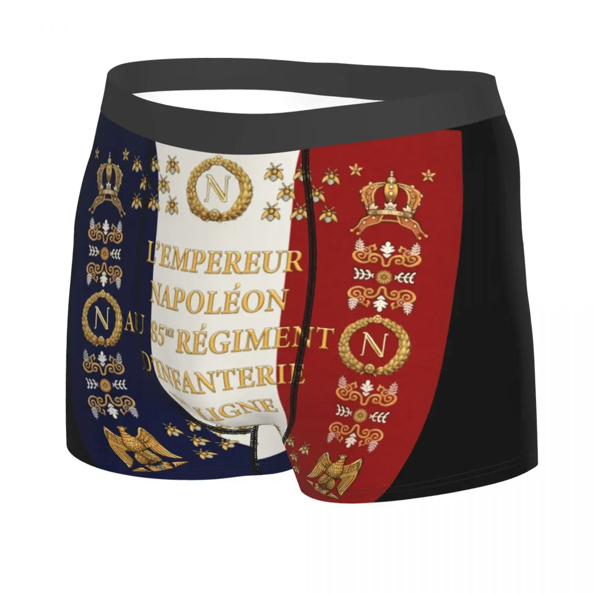 Custom Napoleonic French 85th Regimental Flag Underwear Men Stretch France Boxer Briefs Shorts Panties Soft Underpants For Male