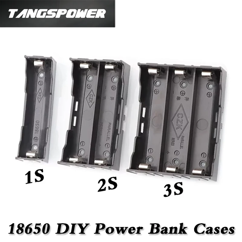 

18650 Battery Charger Cases Power Cases New DIY ABS Battery Holder Storage Box 1 2 3 Slot Batteries Container Hard Pin