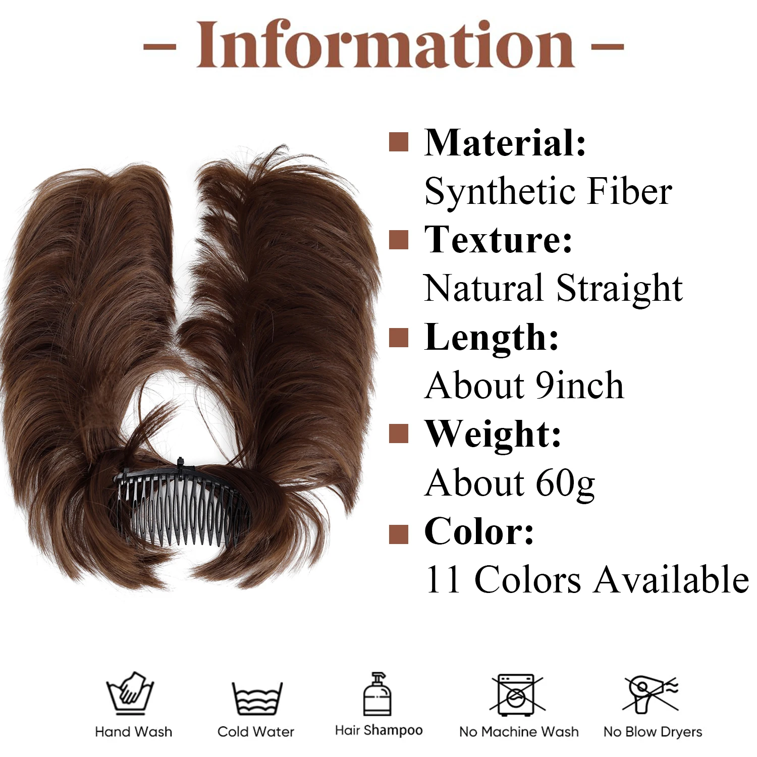Messy Bun Hair Piece Side Comb Clip in Hair Bun Synthetic Hairpiece Short Versatile Adjustable Styles Easy Hair Pieces for Women