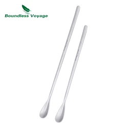 Boundless Voyage Titanium Coffee Spoon Long Handle Spoons for Latte Coffee, Espresso, Hot Chocolate, Hot Drinks, Dessert