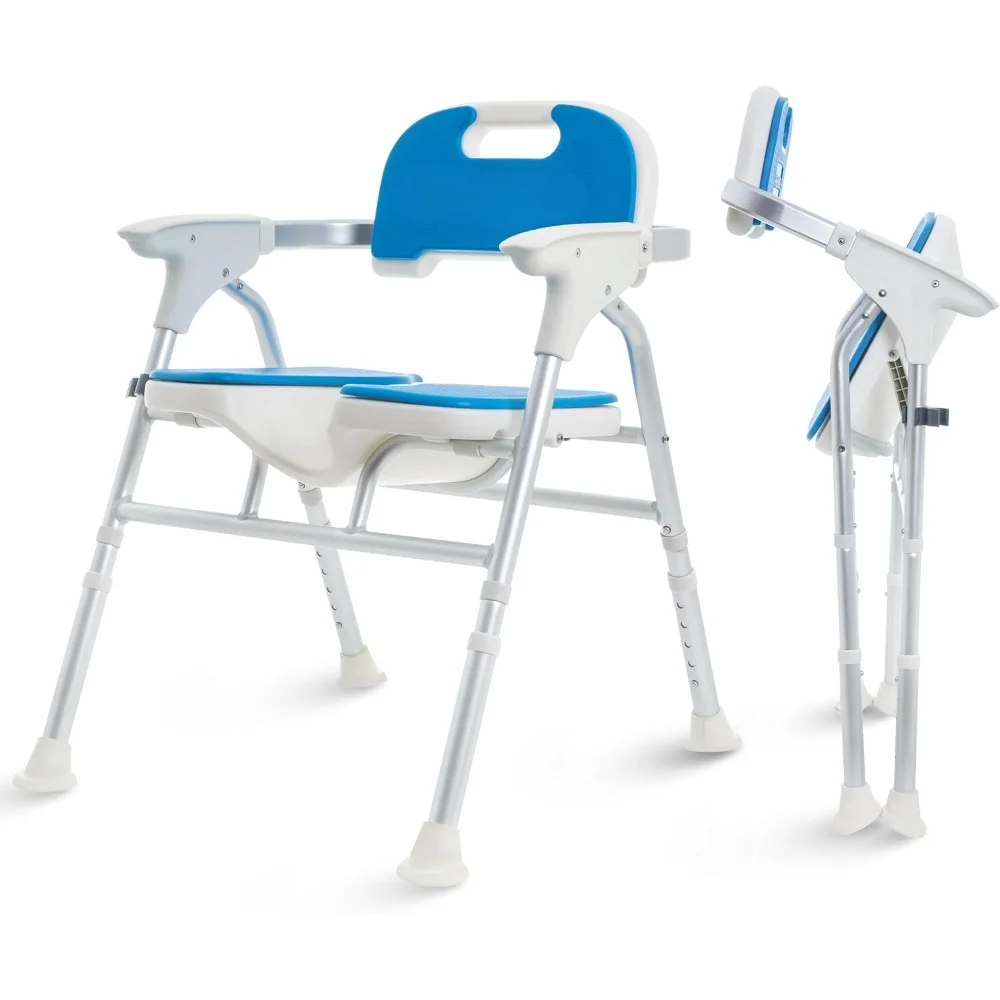 

Foldable Upgraded Shower Chair with Armrests and Back,Folding Bathtub Chair with Shower Seat for Elderly Supports Up To 400 Lbs