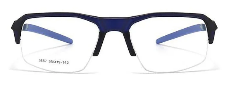 YIMARUILI Sportbrillengestell für Herren und Damen, Aluminium, TR90, Halbrahmen-Brille, Federbeine, optische verschreibungspflichtige Brillen 5857 – Detail 26