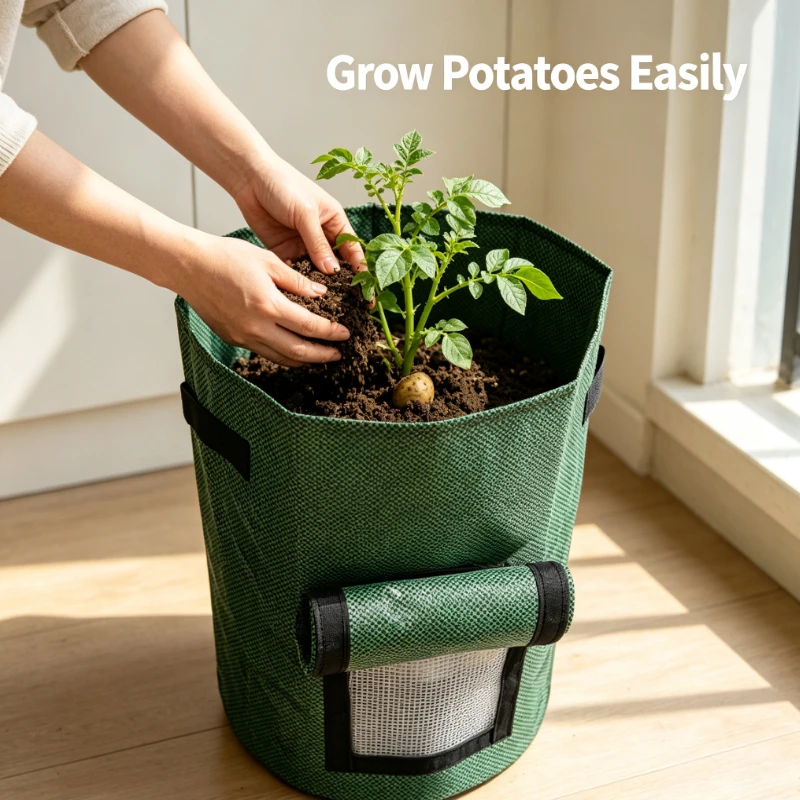 Potato bag Planting bag with visual window, plant gardening Cultivated vegetables and fruits Anti-aging