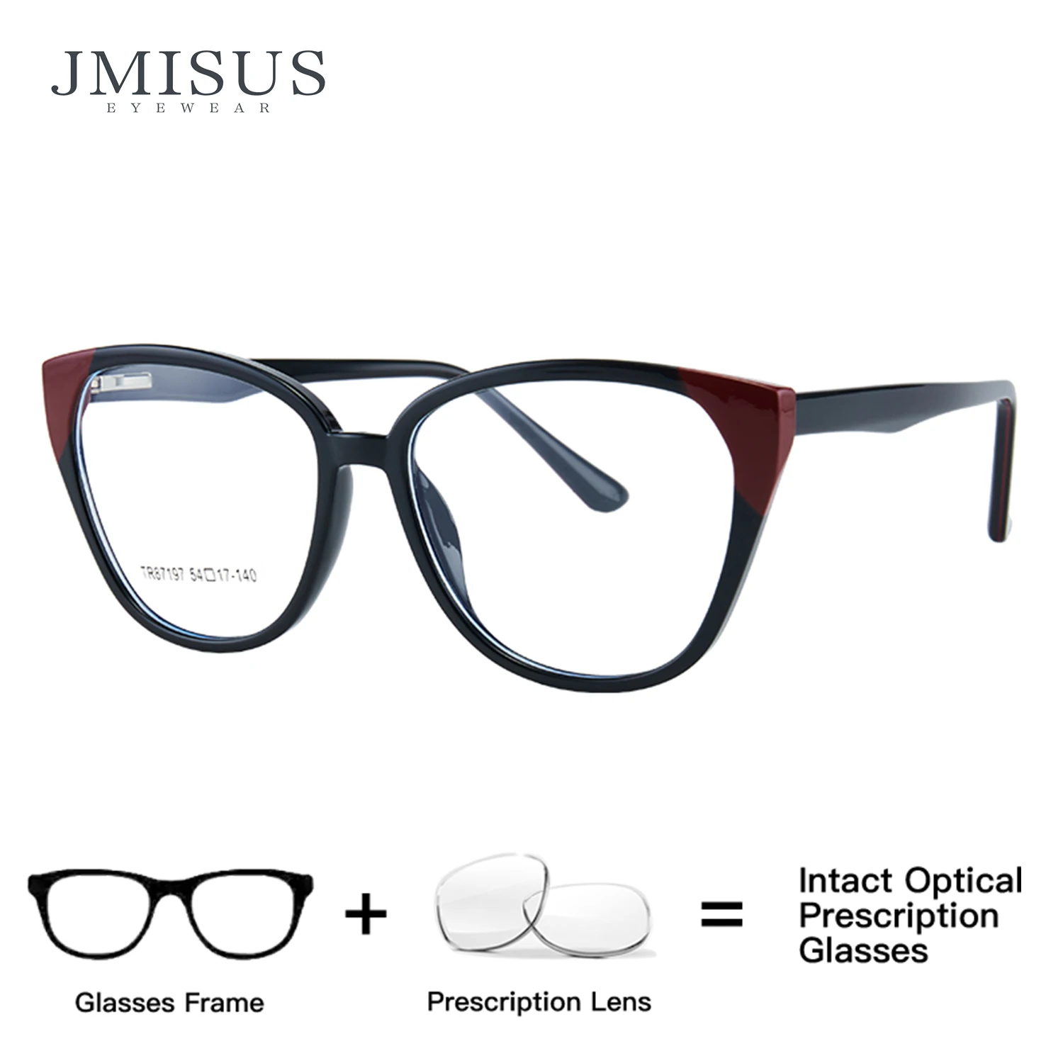 

JMISUS Fashion Butterfly Progressive Prescription Eyewear Handmade Acetate Square Myopia Glasses Woman Optical Eyeglasses