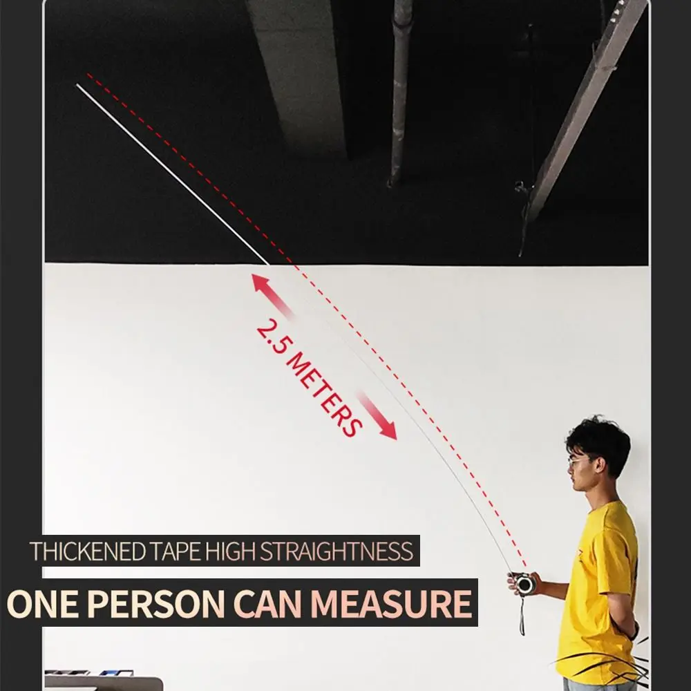 High-precision Drop-resistant Thickened Tape Measure 3/5/7.5/10m Ranging Tool Steel Tape Measure