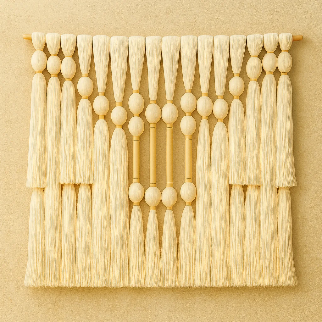 

Bohemian Handmade Macrame Wall Hanging Woven Cotton Fiber Fringe Tapestry for Wedding Home Living Room Bedroom Hotels Decoration