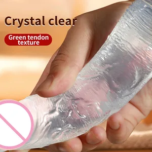 قضبان اصطناعية شفافة للنساء ، ديك كبير ، ألعاب جنسية ، قضيب مريح وواقعي ، متجر جنس للبالغين ، XXL أعلى 12 من مبيعات القضيب الثابت والسميك - No4