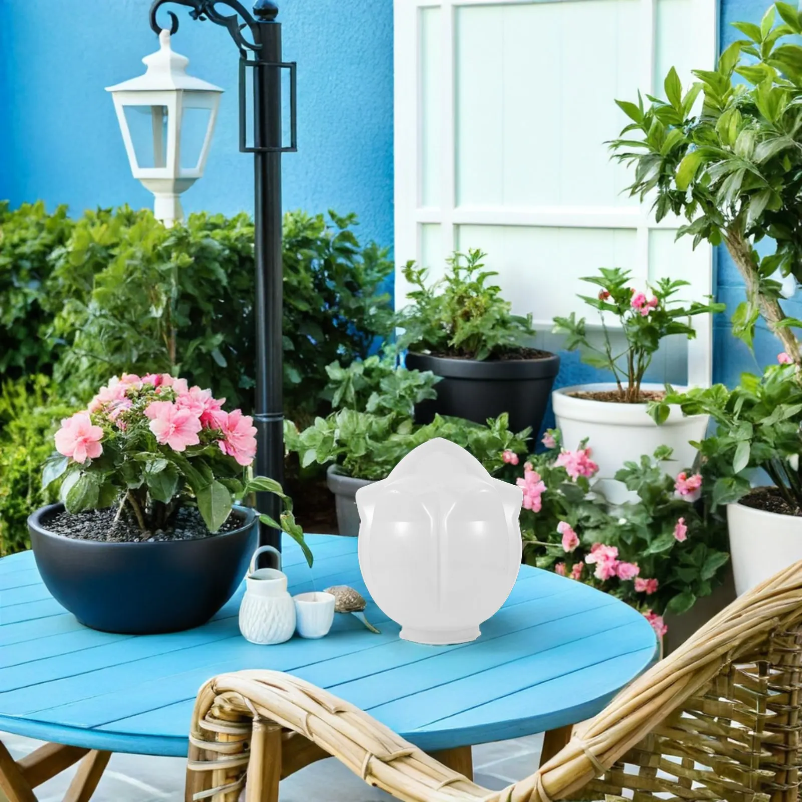 Outdoor Waterproof Lamp Shade Acrylic Lotus Shape Replacement Light Globe for Patio Garden Wall Post Lamp Cover