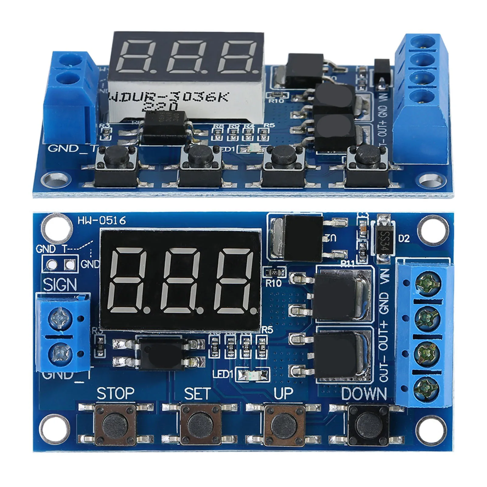 Timer Module Timer  Module  5V-30V Trigger Cycle Delay Timer  Turn On Off Relay Module with LED Display