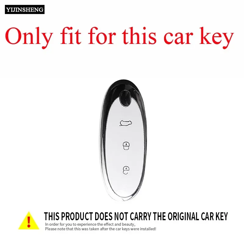 3 Buttons Zinc Alloy + Leather Car Key Case Cover Shell Skin Holder For 2024 Dongfeng NAMMI 01 new Energy Remote Key Protection