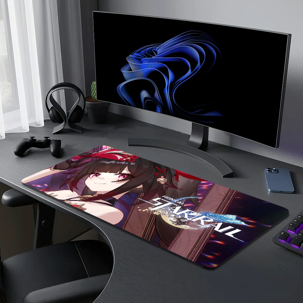 Game Honkai Star Rail Sparkle S Mouse Pad Large Desk Mat Keyboard Ergonomic Office Rubber Game PC Non-slip Anti-fray Home Custom