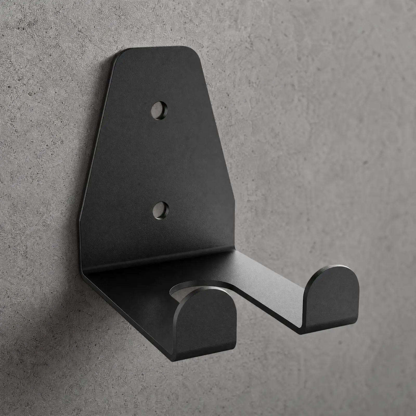 Compact Wall Mount Barbell Rack Solid Iron Bar Holder with Safety Lip for Garage Gym Use