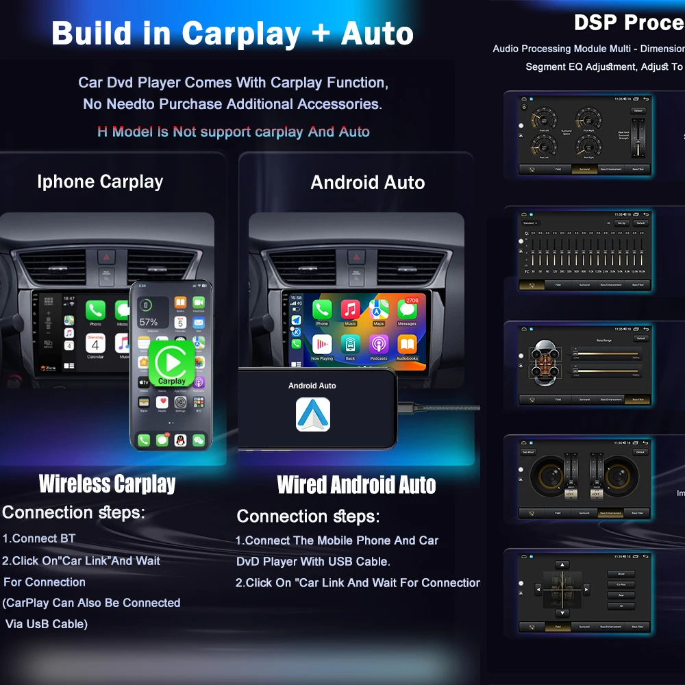 Radio con GPS para coche, reproductor Multimedia con Android 14, WiFi, Bluetooth, pantalla IPS de 9 