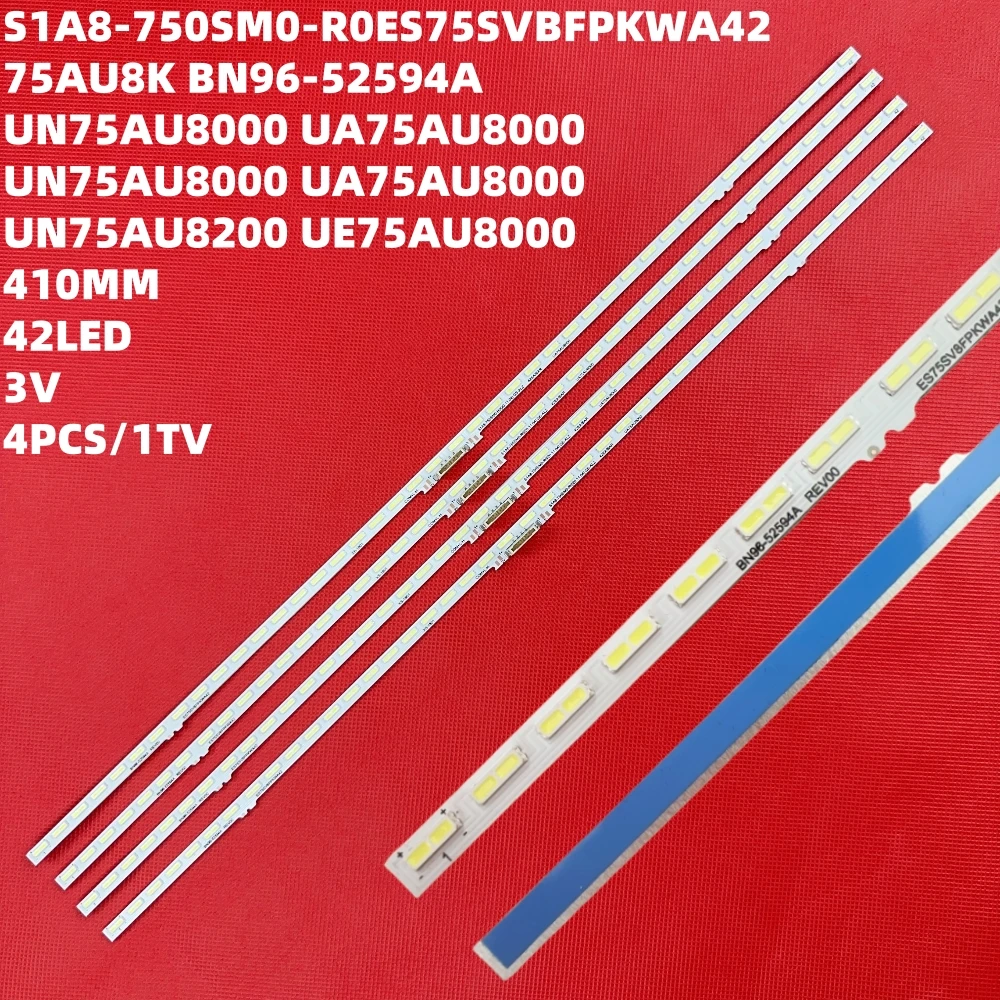4pcs LED UN75AU8000F UN75AU8000G UN75AU8000B UN75AU8000 UA75AU8000 UE75AU8000 LM41-01046A/C 75AUBK BN96-52594A S1A8-750SM0-R0