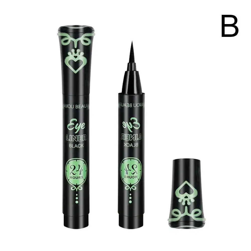 Einzel kopf Wasser und schweiß beständiger Eyeliner dicke Wisch farbe schwarz nicht wisch bar einfach flüssiger Eyeliner flüssige Farbe zu nicht b3c0