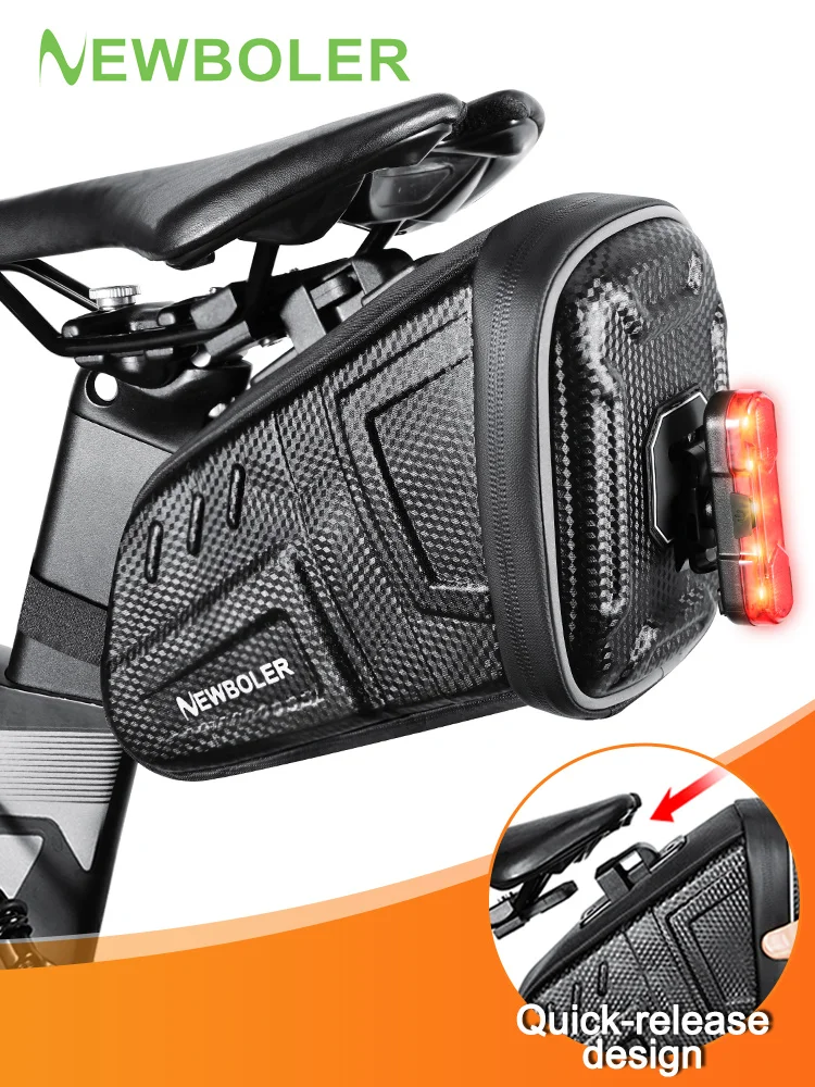 AliExpress NEWBOLER NEW Waterproof Bicycle Saddle Bag Quick Release MTB Road Bike Saddlebags Reflective Striped Bike Bag Bike Accessories