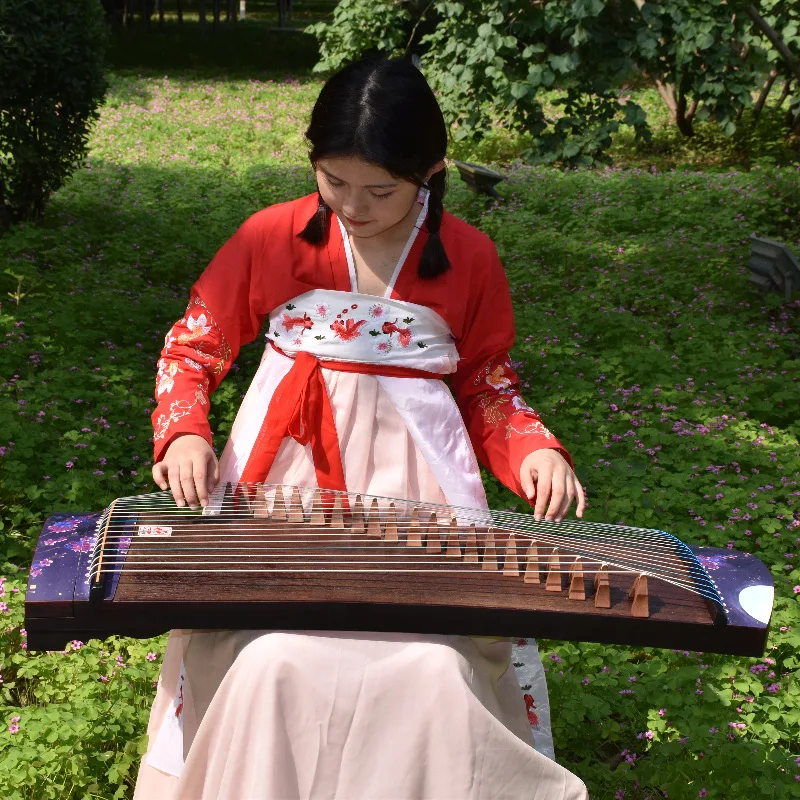 100cm stringed Mini Guzheng Colorful Painting Portable Small Guzheng for Beginner Practice performance Chinese Music Instruments