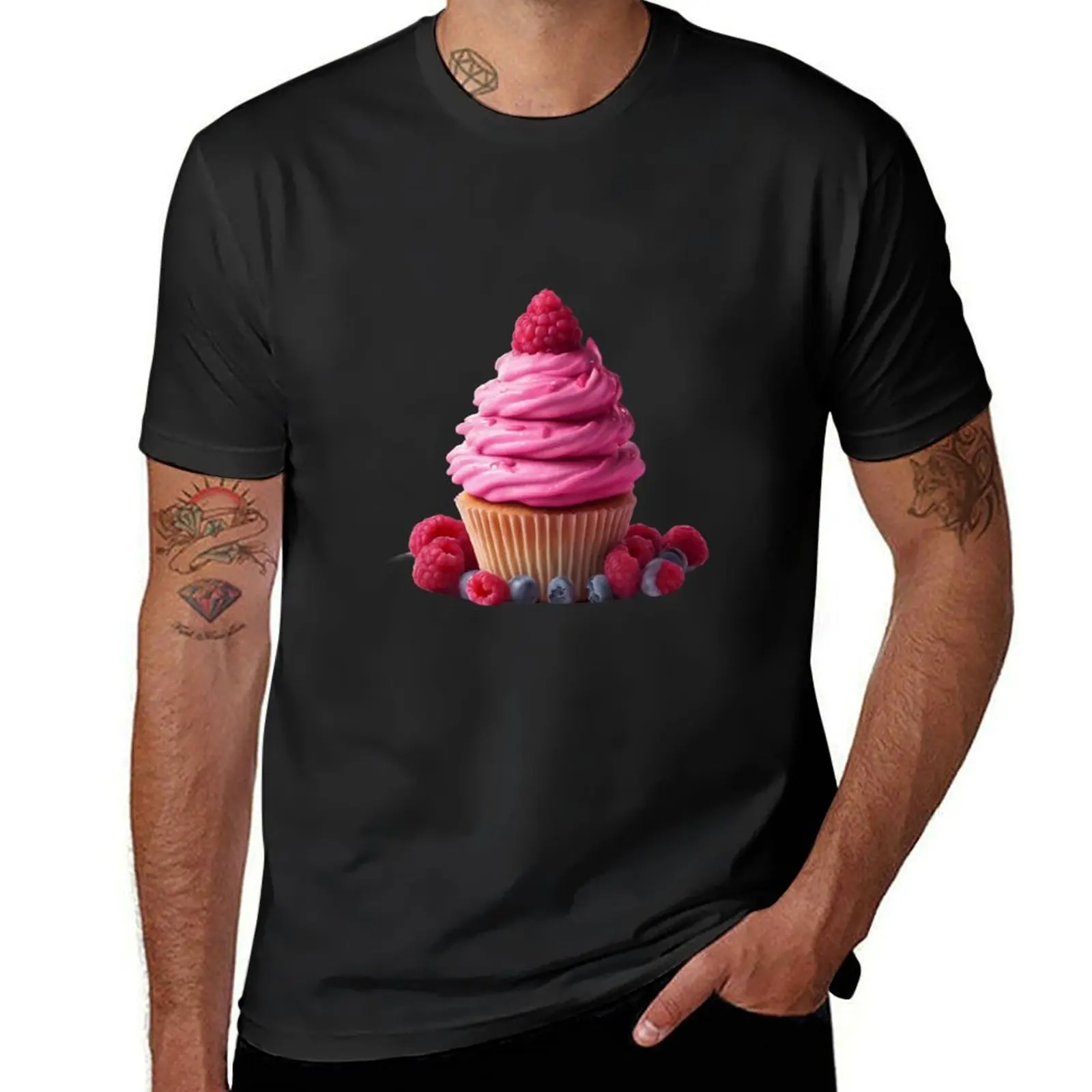 Cupcake for real Baking Lovers, sugar frosting, food T-Shirt Aesthetic clothing customs men workout shirt