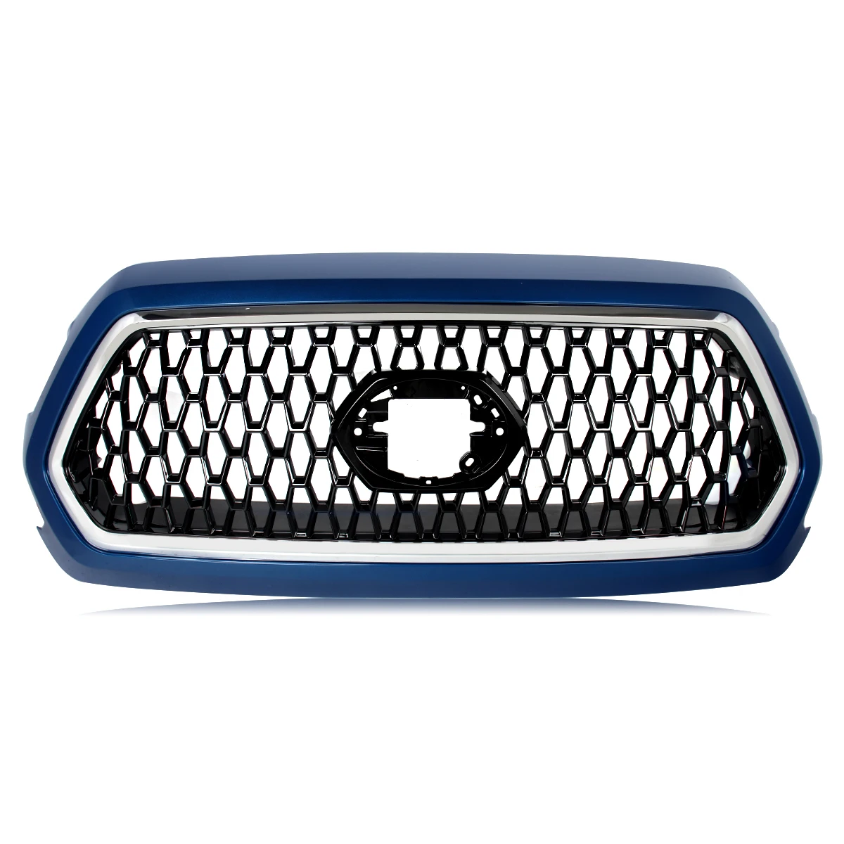 Magickit Front Upper Grille For 2016-2023 Toyota Tacoma TRD Honeycomb Front Bumper Grille Radiator Anti-insect Net Mid-net Blue