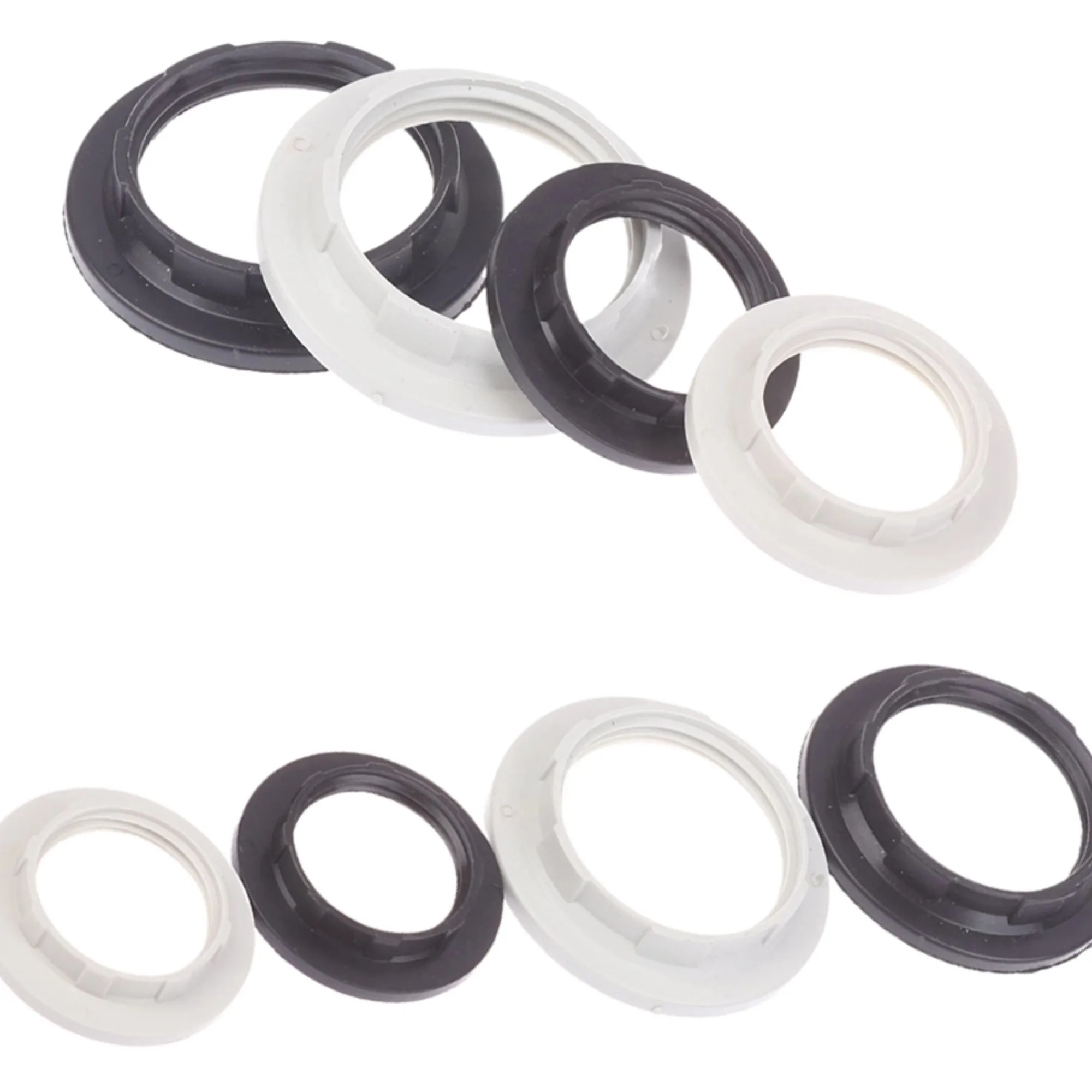 Anillos para portalámparas, 10 unidades, anillos roscados E14 E27 para portalámparas, paquete de anillos de bloqueo E12 E26 para pantallas de lámparas, para portalámparas de base estándar