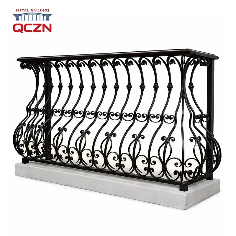 French Design Aluminum Balcony Railing - Rustproof Exterior Balustrade & Stair Banister Fence | Decorative Safety Guardrail