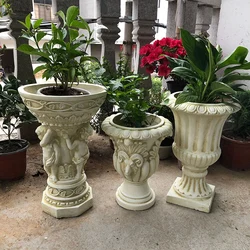 Creative high-end European retro Roman column, small flowerpot, garden decoration, floor decoration, Wedding Guide, photography