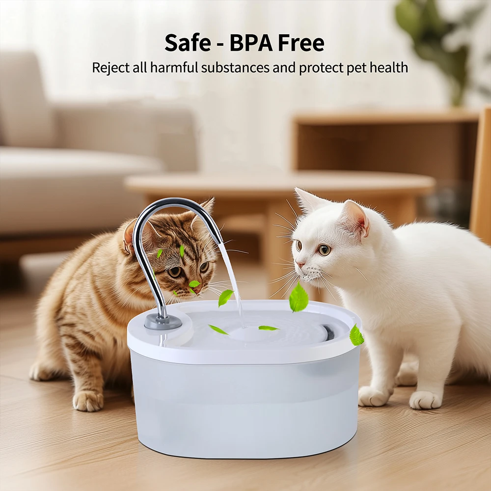 Ultra-Quiet Cat Water Fountain Filter Smart Automatic Pet Dog Water Dispenser&Burnout Prevention Pump 3L Recirculate Filtrin