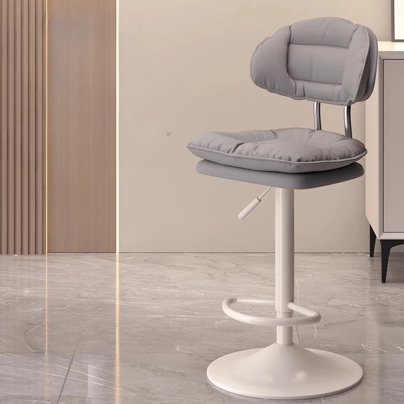 Réglage de la hauteur chaise de Bar moderne maison beige nordique tabouret de bar ergonomique chaise design rembourré taburetes para isla de cocina