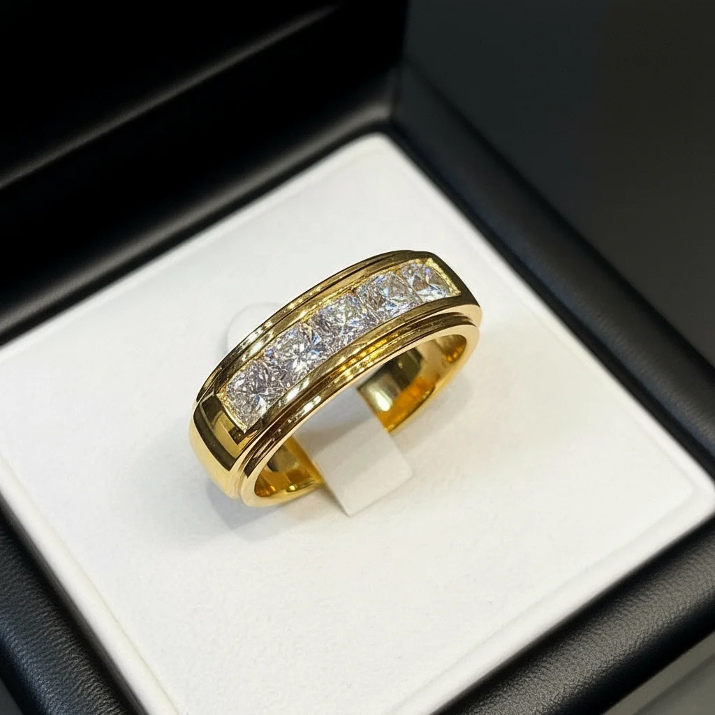 

Pass Diamond Tester Custom D Color Hip Hop Jewelry 925 Silver Certified GRA Moissanite Band Half Eternity Ring for Women Men