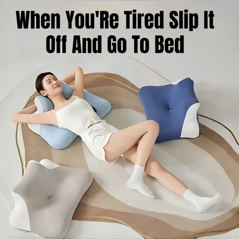 وسادة دعم من القماش الناعم القابل للتنفس والناعم، قابلة للطي، ترقية وظيفية كبيرة لتخفيف التوتر عنق الرحم