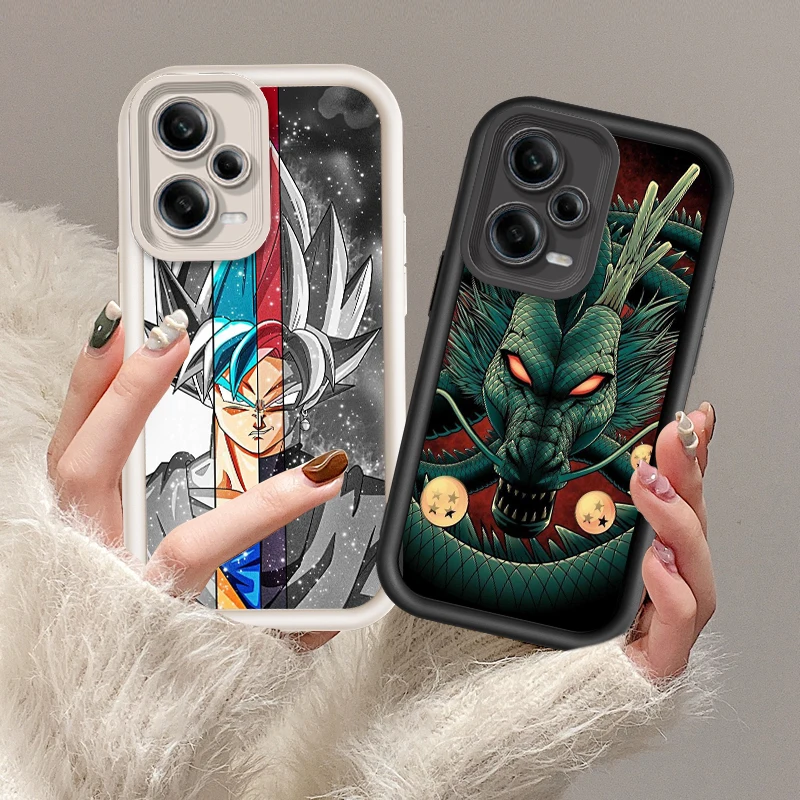 D-Dragon Ball Logo Japan Goku Eye Ladder For Xiaomi Redmi Note 13 12 12C 11 11S 10 10C 10A 9C 9A Pro 5G Funda Phone Case