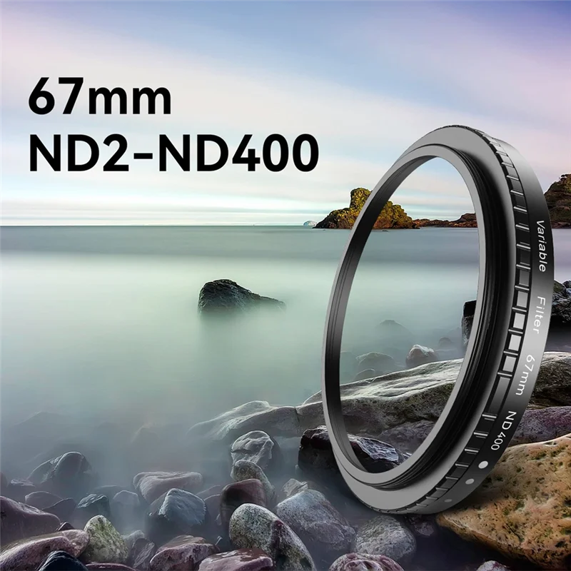 【Limited-Stock!】67Mm ND2-ND400 Filter Universal Phone Clip With Threaded Adapter Ring Cold Shoe For Iphone 16 15 Galaxy S24 DSLR