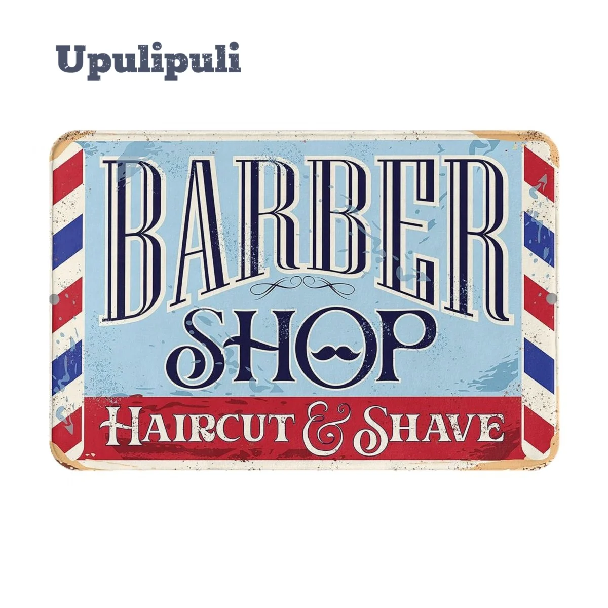 

Barber Shop Sign Barbershop Doormat Flannel Rug Anti-Slip Absorbent Mat for Floor Washable Toilet Entrance Mats Decoration