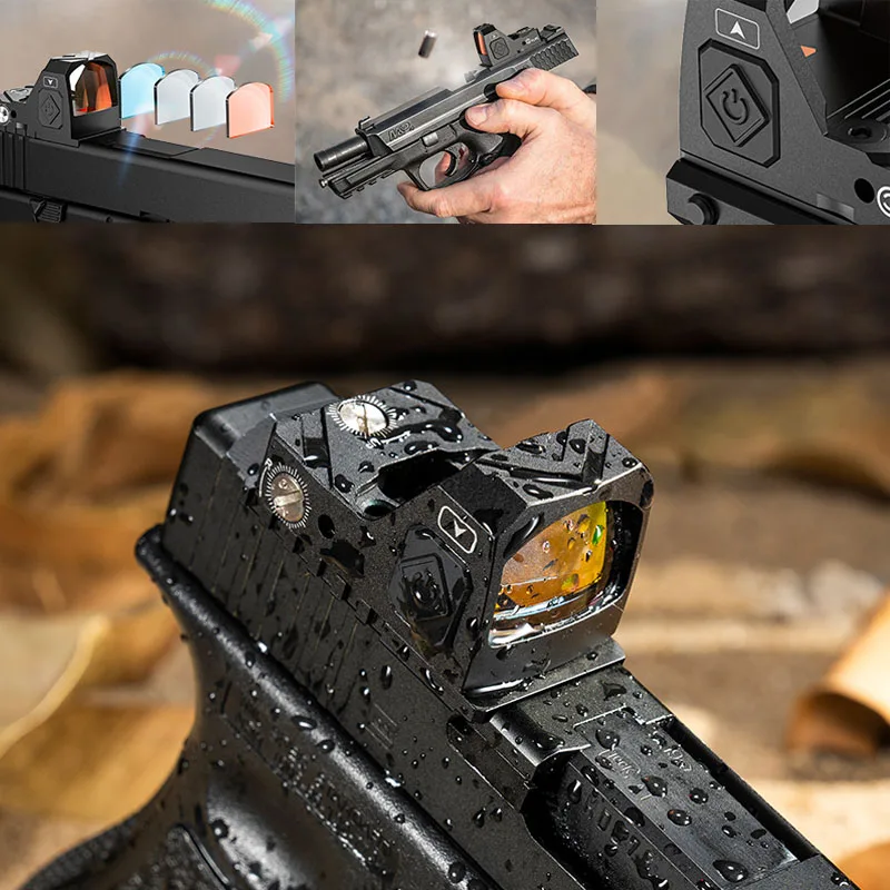 

WolfCloak Motion Awake 2MOA Red Dot Scope RMR Cut Footprint Shockproof Waterproof Open Reflex Optics MOS 21mm Picatinny Base