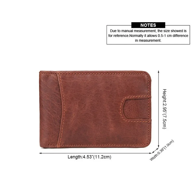 RFID Casual Small Wallet for Men Cow Leather Male Slim Wallets Short Mini Wallet with Card Holder Pocket Purses