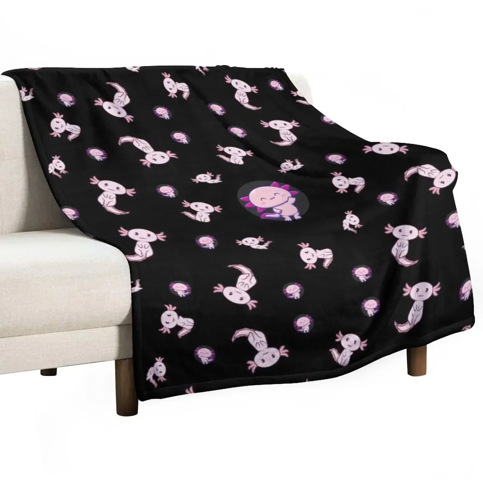 i axolotl questions Throw Blanket Thins Moving Summer Beddings Polar Bed linens Retros Blankets