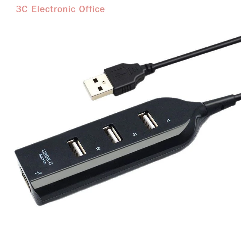 1PCS Universal USB Hub 4-port Cable High-speed Mini Hub Socket Laptop Mode Distributor Cable Adapter