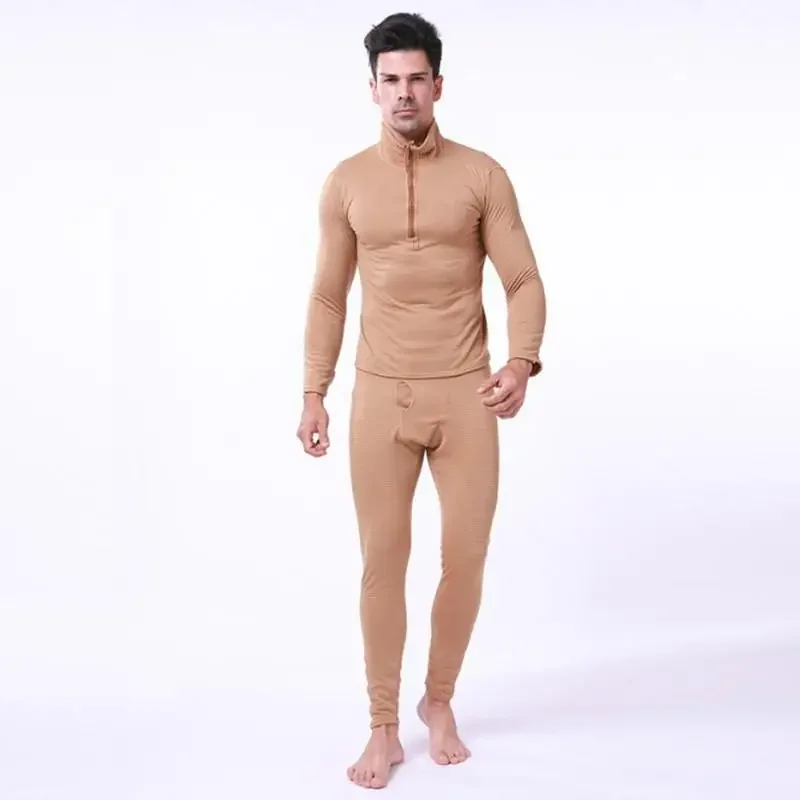 ESDY New Winter Top Quality New Thermal Underwear Sets Men Compression Fleece Sweat Quick Drying Thermo Underwear Male Clothing