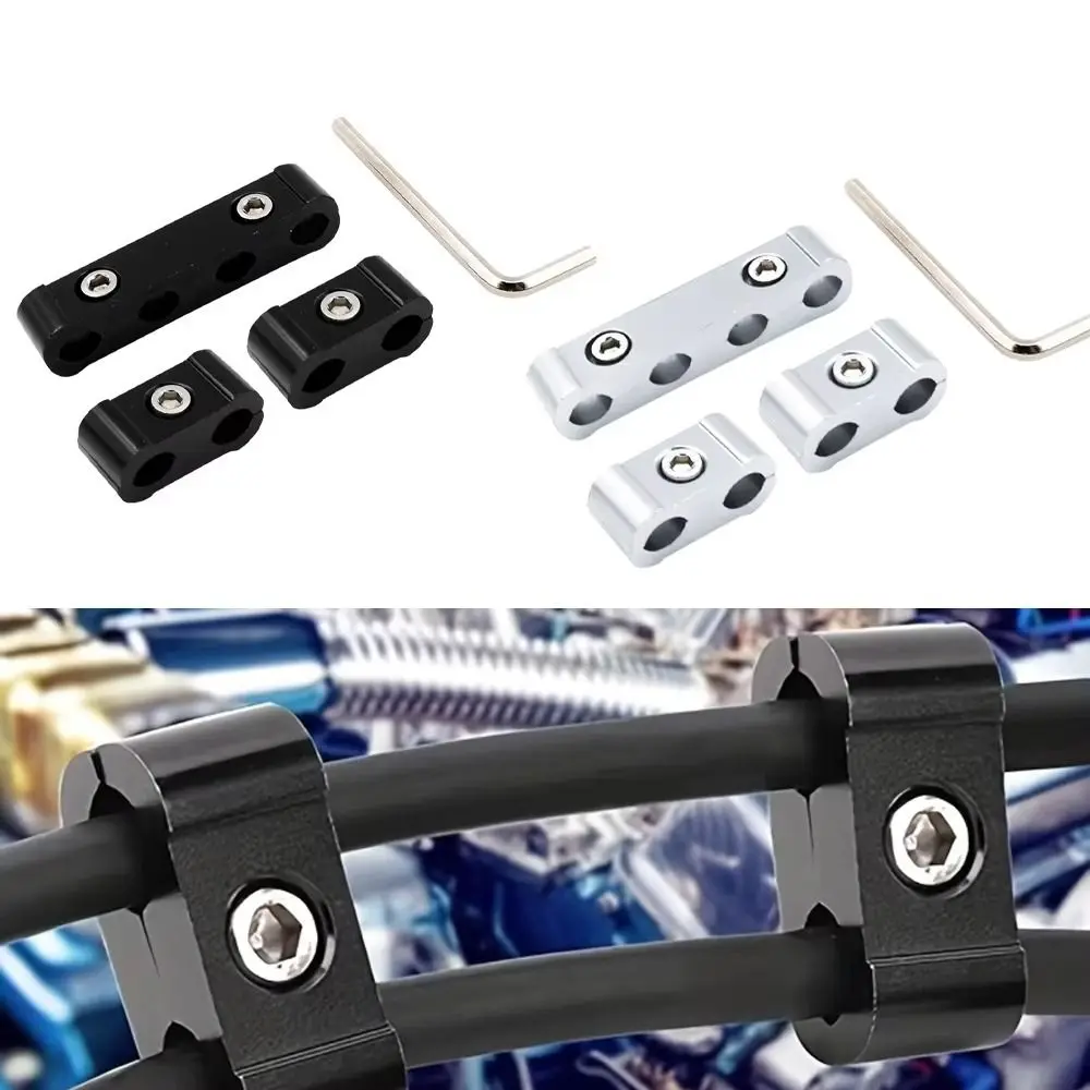 3pcs Three Dividers Spark Plug Wire Dividers Cable Management Aluminum Spark Plug Wire Clamp Performance Durable Construction