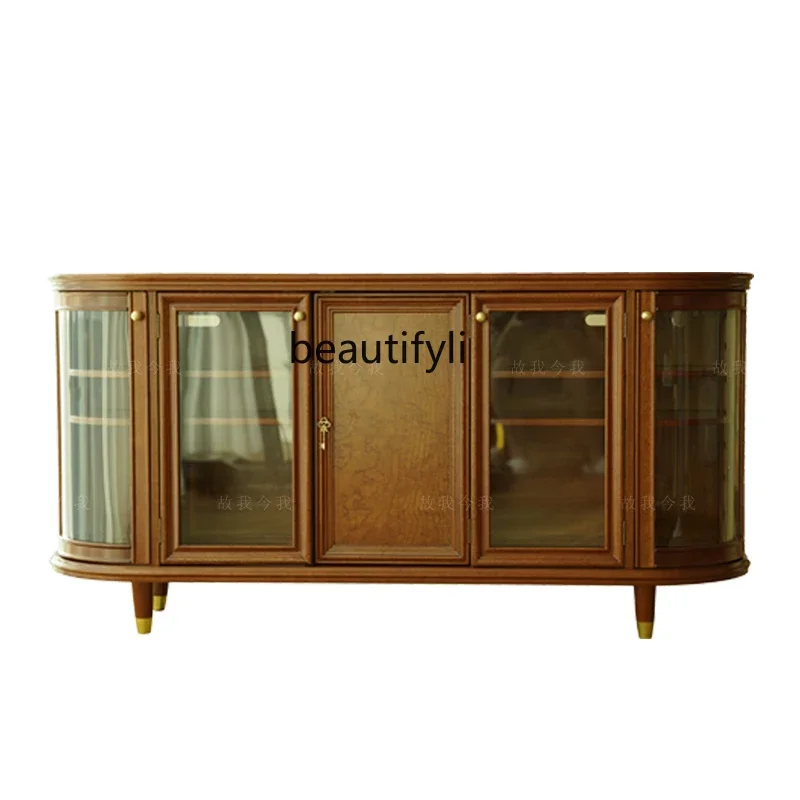 

Therefore, today I am a multi-functional tonal retro TV cabinet, wall side dining cabinet