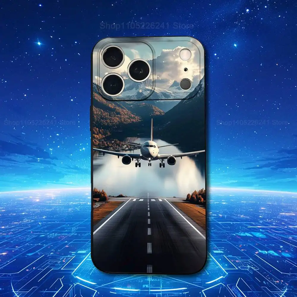 Чехол Fly Art Cartoon Plane для iPhone 11,12,15,14,13,16,17,Plus,Pro Max,XS,XR,SE,Mini,8,7,мягкий силиконовый черный чехол