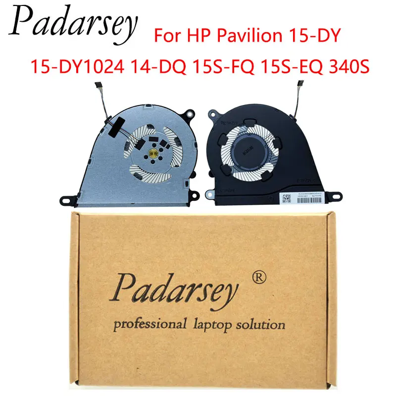 Ноутбук Padarsey, ЦП вентилятор охлаждения для HP Pavilion 15-DY 15-DY1024 14-DQ 15S-FQ 15S-EQ 340S G7, TPN-Q221 15T-DY100 15-DY1007CA