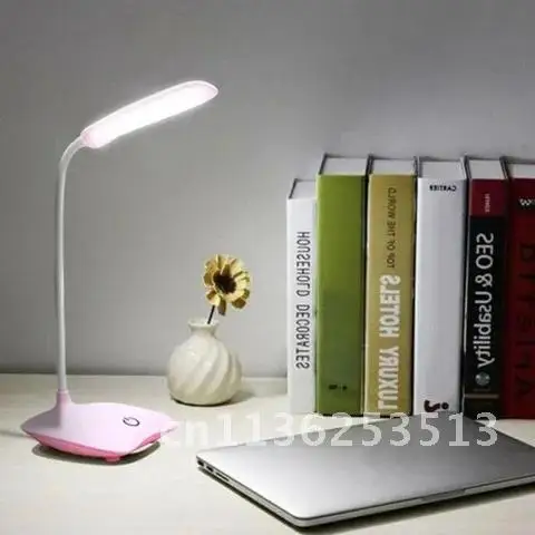 

Гибкая Настольная лампа с регулируемой яркостью для чтения книг, USB-зарядка